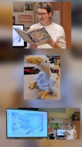 Autorin JUdith Poznan liest aus Nils Holgersson, Bild von Gans